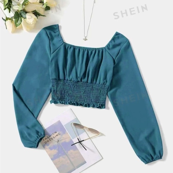 Blue SHEIN blouse - Picture 1 of 2